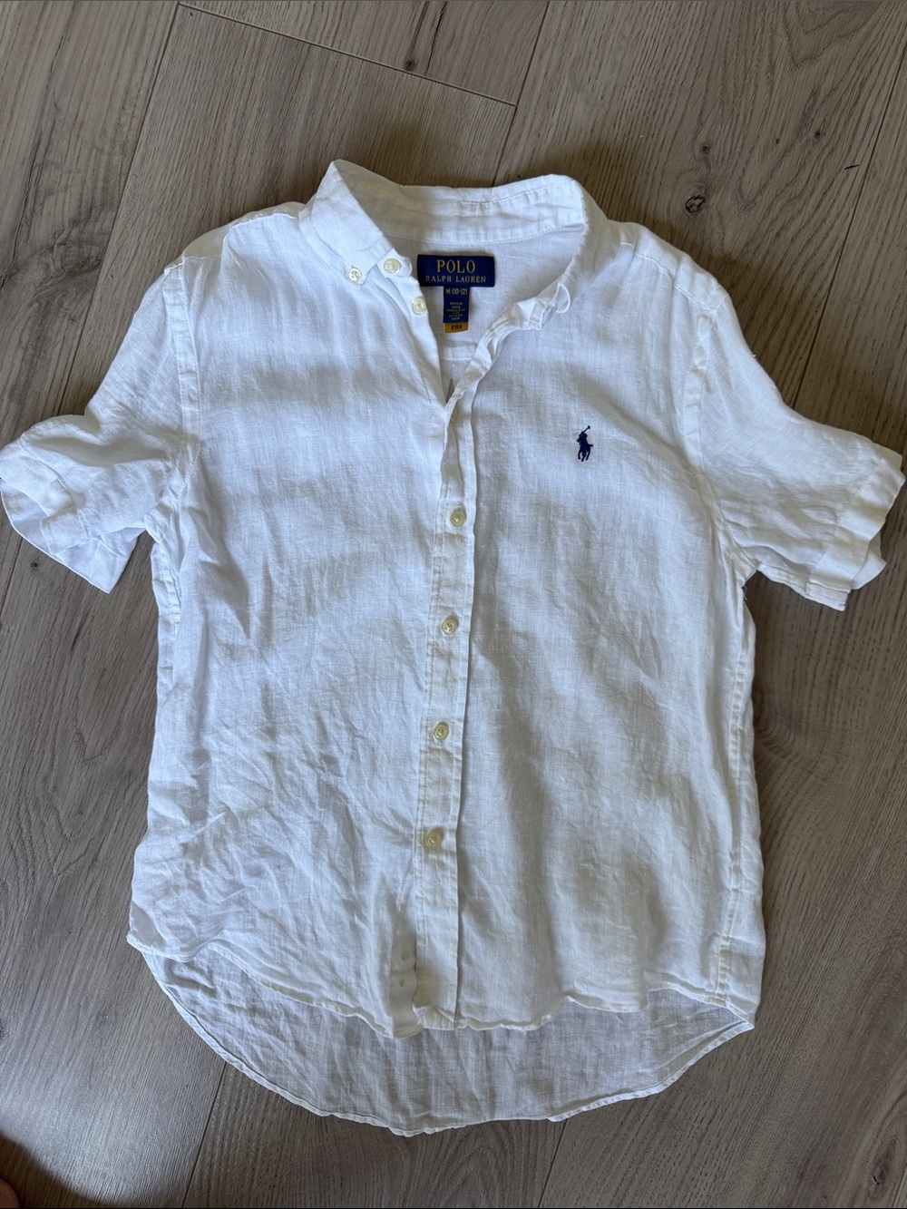 Polo by Ralph Lauren White Button-Down Shirt with Navy Pony